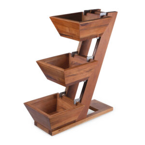 Squre Bowl Stand Cherry